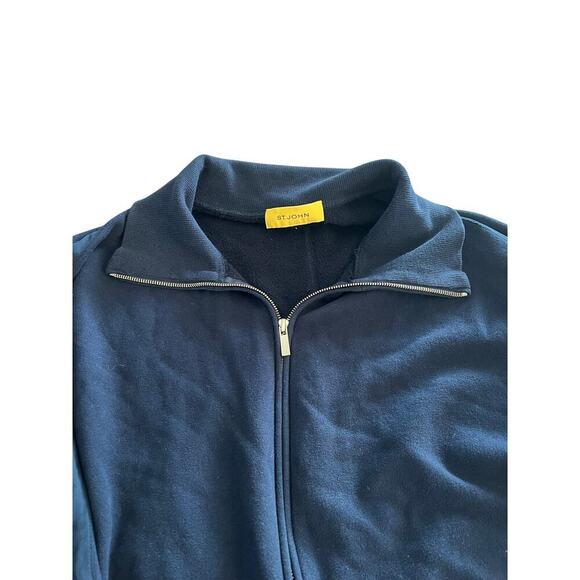 St. John Sport Women's Blue Full Zip Long Sleeves Collared Jacket Size Large - Picture 4 of 4